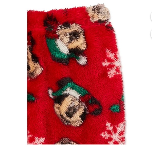 Minnie Mouse Baby Christmas Faux Sherpa Top and Joggers - Picture 3 of 3